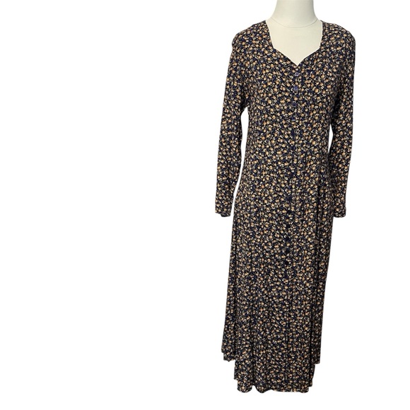 Vintage Dresses & Skirts - Vintage Erika 90’s Floral Maxi Dress Cottagecore Medium